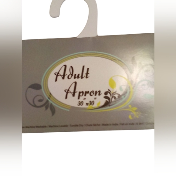 Adult Aprons -Cooking Aprons 30 X 30 Made In India W/100% Cotton, Embroidered... - Picture 11 of 12